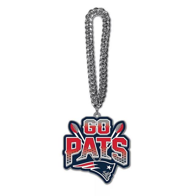 MOJO New England Patriots Slogan Fan Chain Necklace, Mens, Silver Product Image