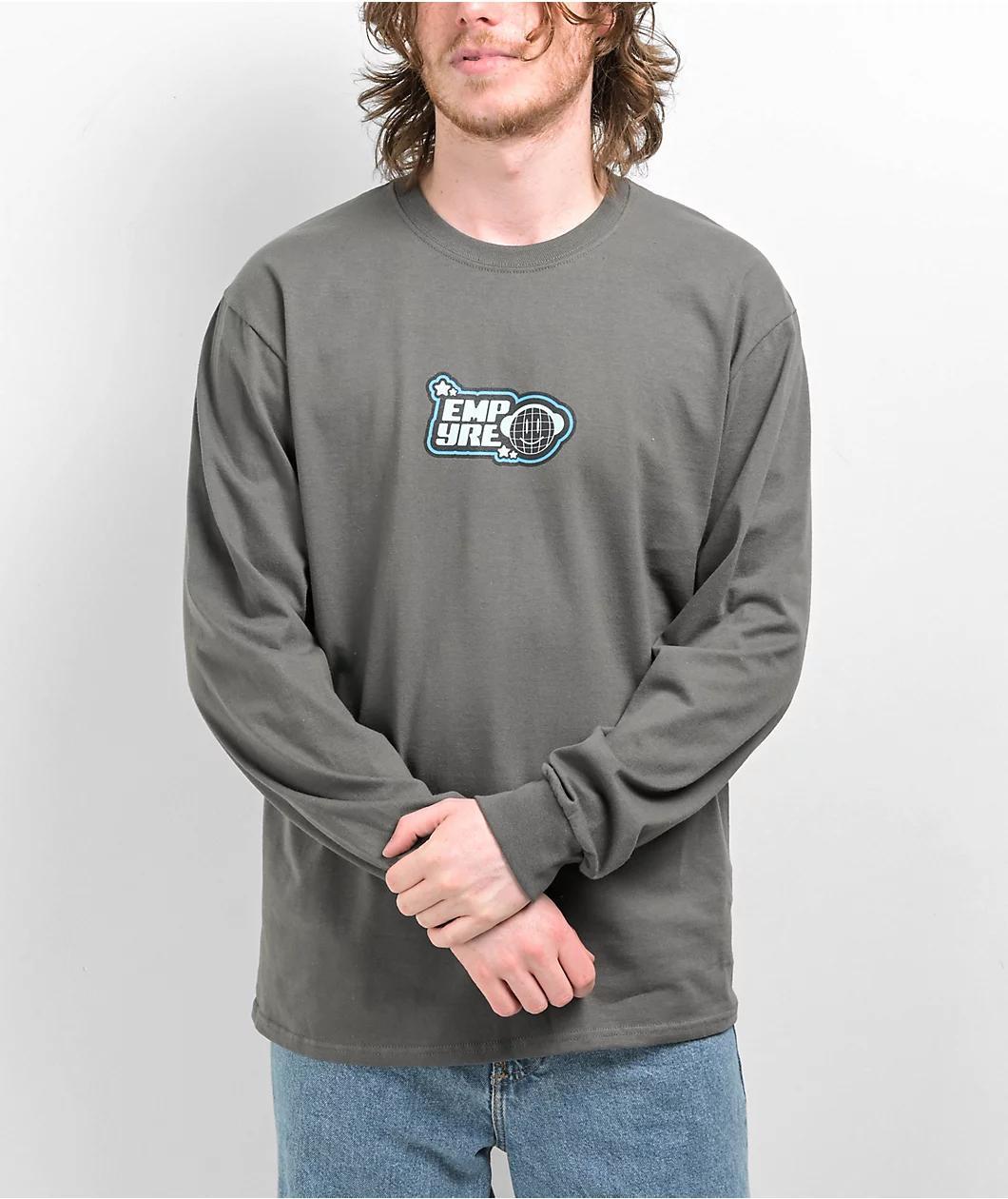 Empyre Cyber EMP Charcoal Long Sleeve T-Shirt Product Image