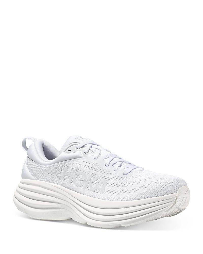 Hoka Men's Bondi 8 White) Men's Shoes Product Image