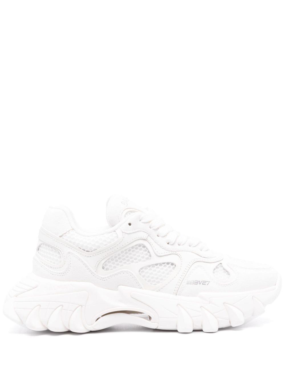 B-east Leather And Suede Sneakers In White Product Image