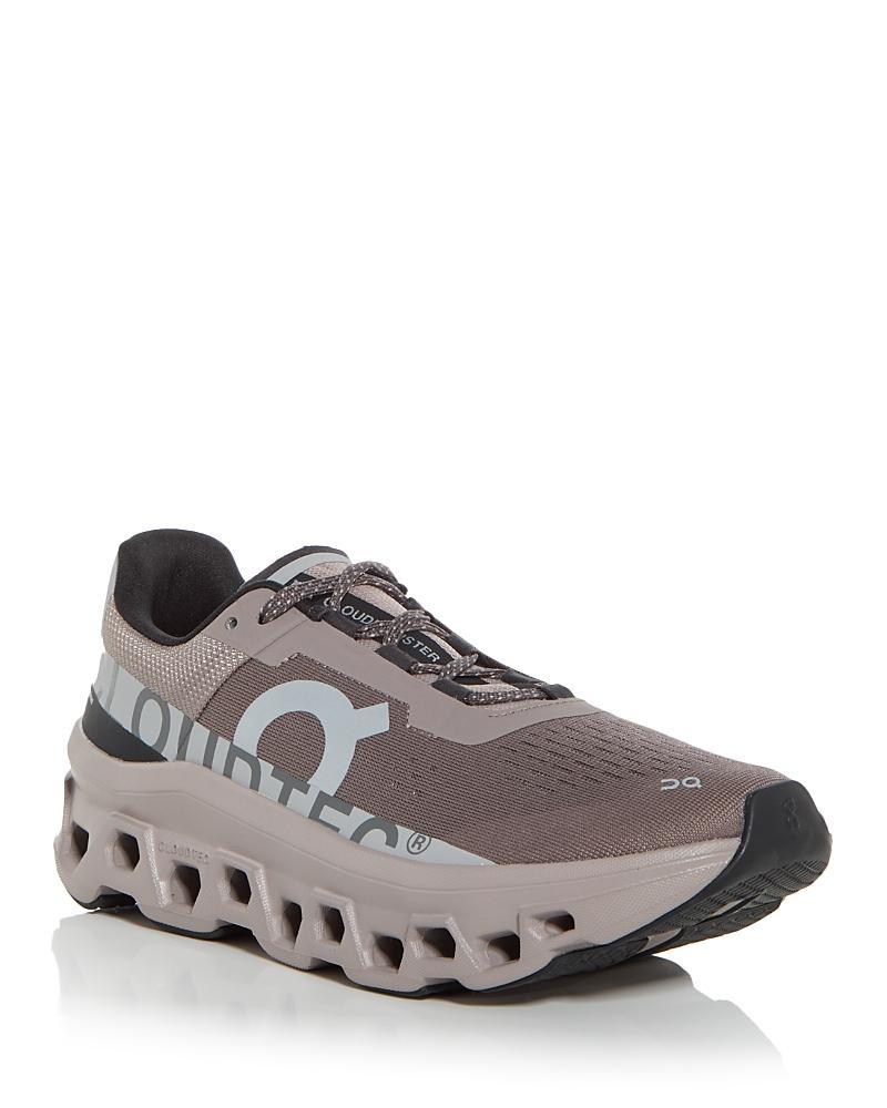 On Mens Cloudmonster Low Top Sneakers in Cinder Fog Product Image