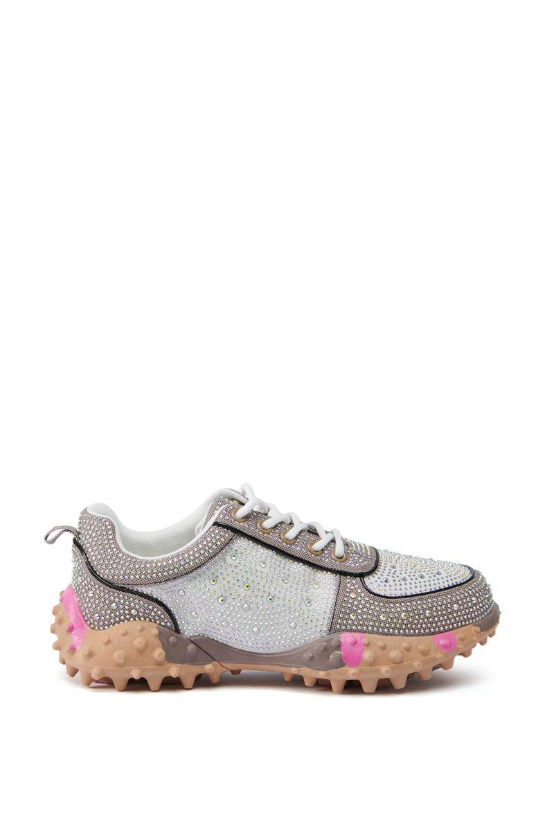 AZALEA WANG ISABEAU BROWN MULTI SNEAKER Product Image