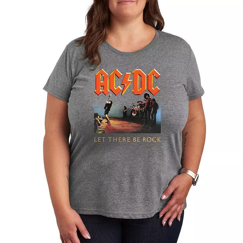 Plus ACDC Let There Be Rock Graphic Tee, Womens Product Image