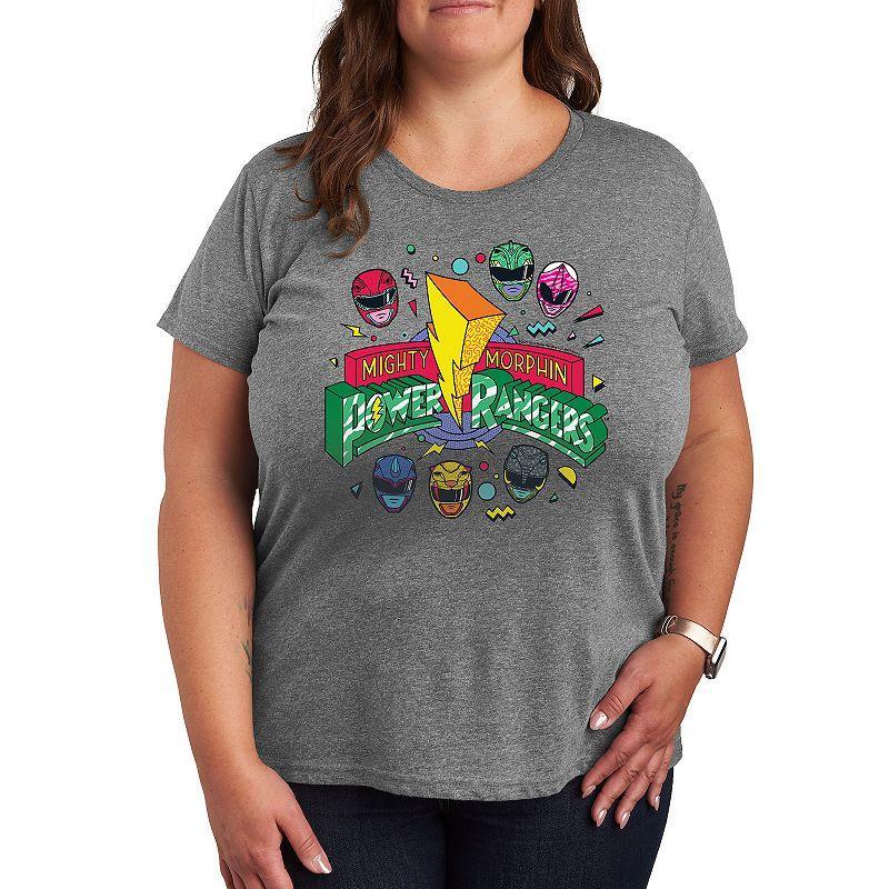 Plus Size Power Rangers 90s Logo Graphic Tee, Womens Product Image