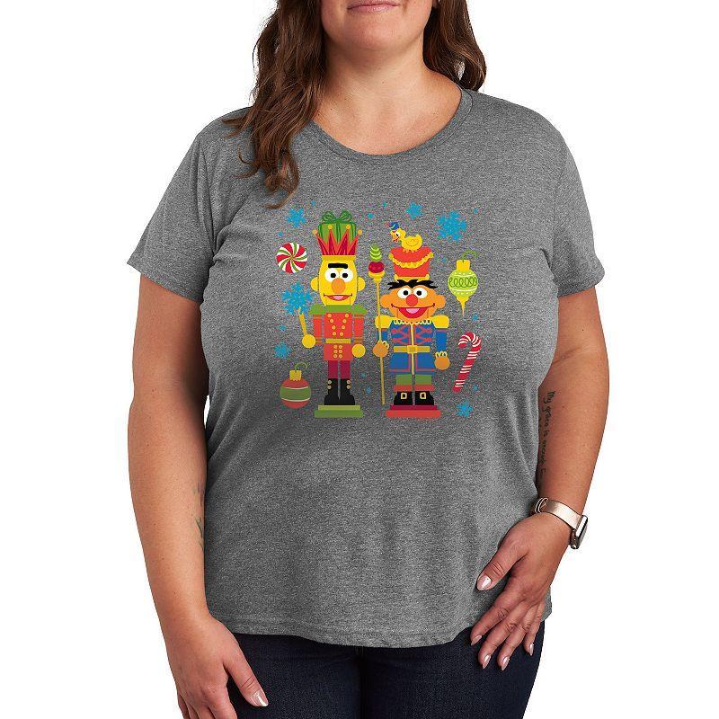 Plus Sesame Street Nutcrackers Graphic Tee, Girls Grey Gray Product Image