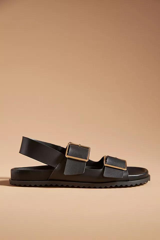 By Anthropologie Square Buckle Slingback Sandals Product Image