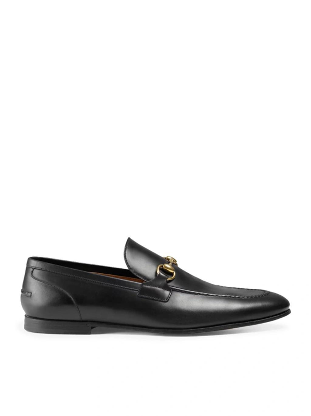 GUCCI Leather Jordaan Loafers In Black Product Image