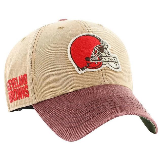 Mens 47 Khaki/Brown Cleveland Browns Dusted Sedgwick MVP Adjustable Hat Product Image