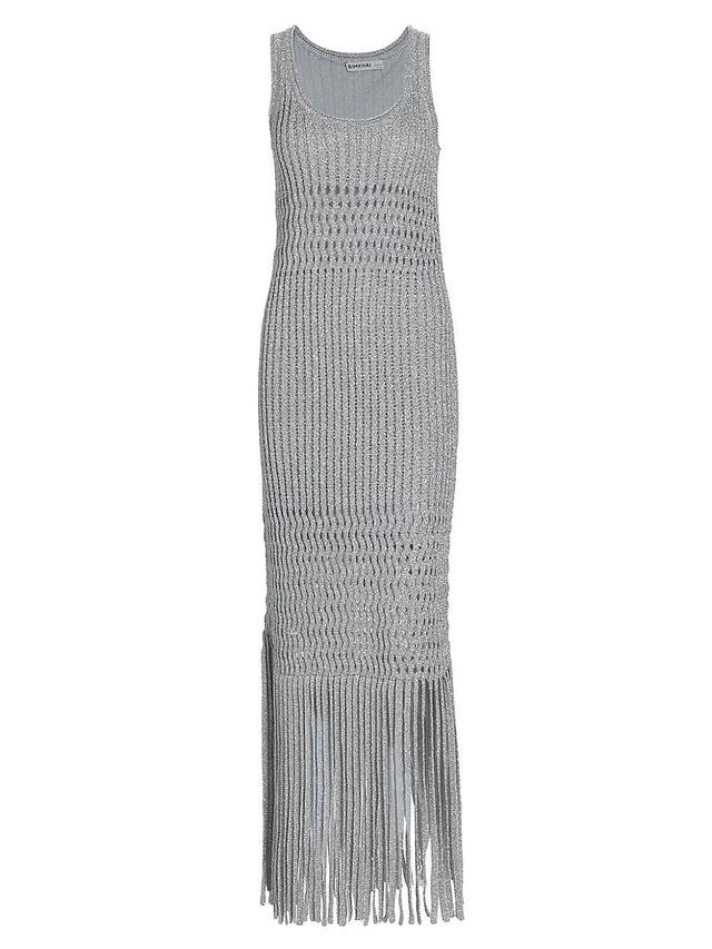 Womens Jocelyn Open-Stitch Fringe Maxi Dress Product Image