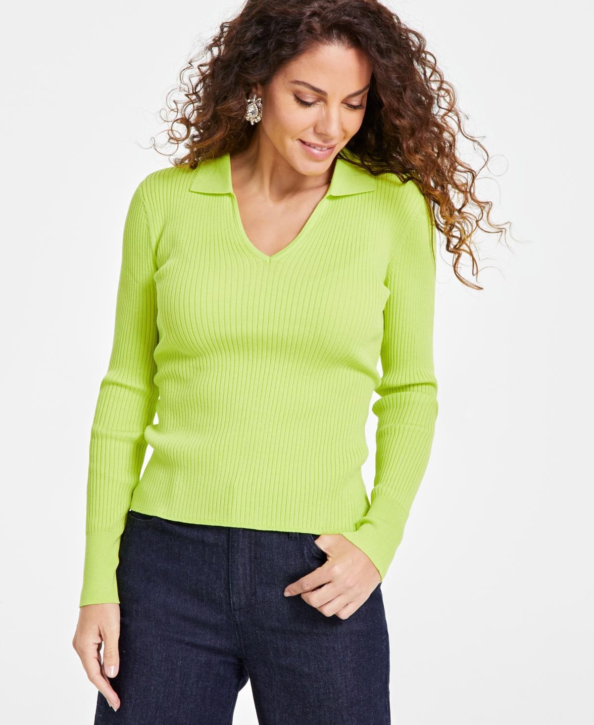 I.n.c. International Concepts Womens Johnny-Collar Sweater, Created for Macys Product Image