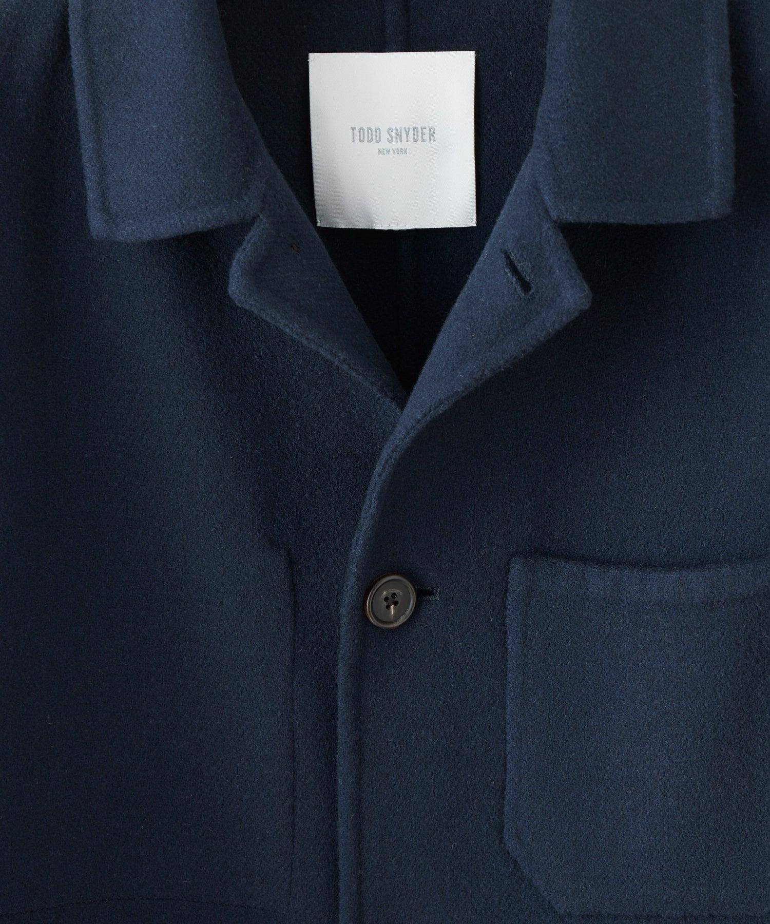 Italian Cashmere Chore Coat in Navy Product Image