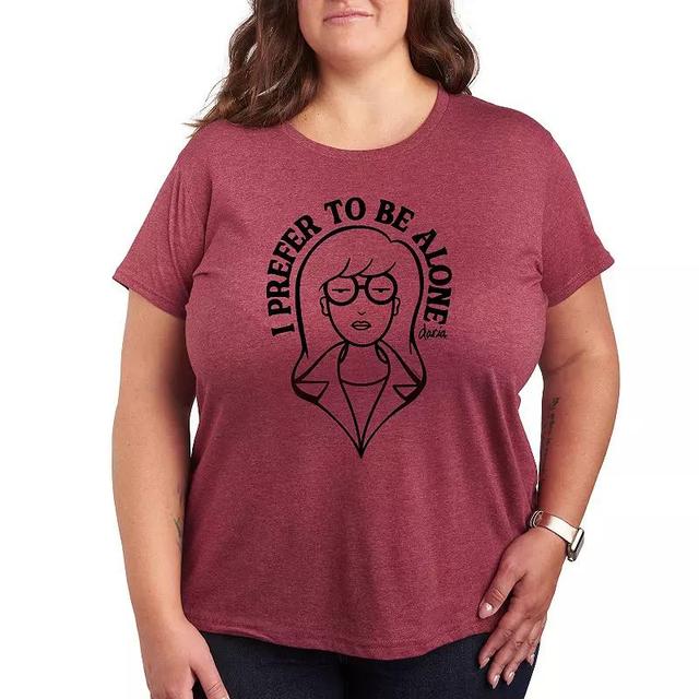 Missy Plus Size Wine Is My Valentine Graphic Tee, Womens Grey Dark Red Product Image