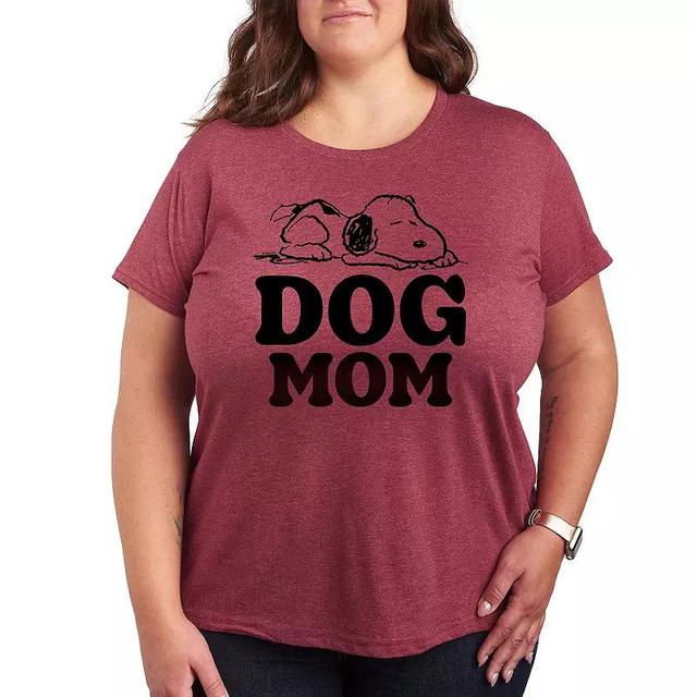 Plus Peanuts Snoopy Dog Mom Graphic Tee, Womens Product Image