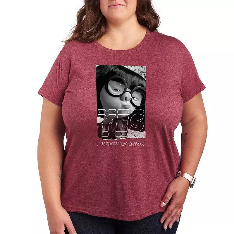 Disney / Pixars The Incredibles Edna Plus Yes Darling Graphic Tee, Womens Product Image