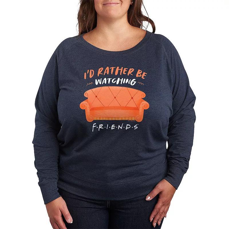 Plus Size Friends Id Rather Be Watching Graphic Tee, Womens Product Image