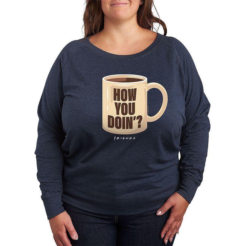 Hybrid-Friends Womens Pullover Sweaters HEATHER Indigo Friends How You Doin Coffee Mug Pullover - Women & Plus Product Image