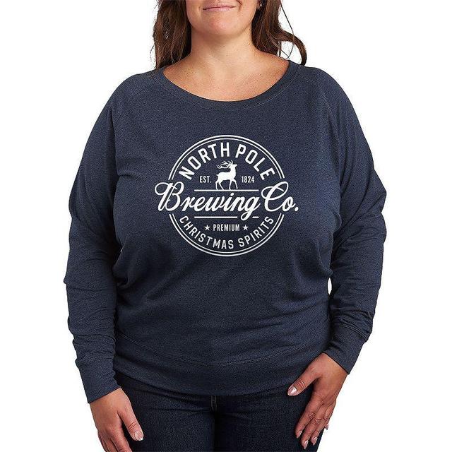 Plus Size North Pole Brewing Co. Lightweight French Terry Sweatshirt, Womens Grey Indigo Product Image