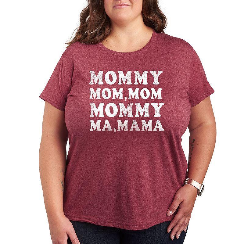 Missy Plus Size Except The Cat Graphic Tee, Womens Grey Dark Red Product Image