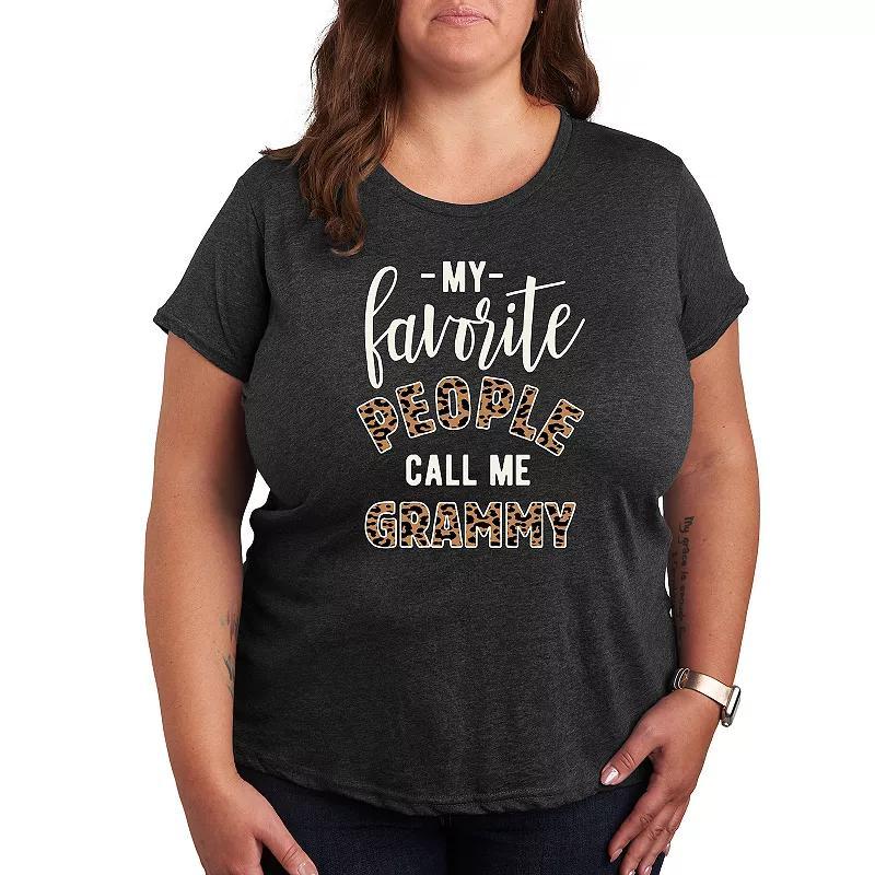 Plus Favorite People Grammy Graphic Tee, Womens Blue Product Image