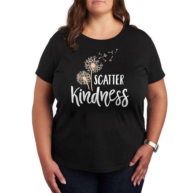 Instant Message Womens Womens Tee Shirts BLACK Scatter Kindness Graphic Tee - Women, Juniors, Plus & Petite Plus Product Image