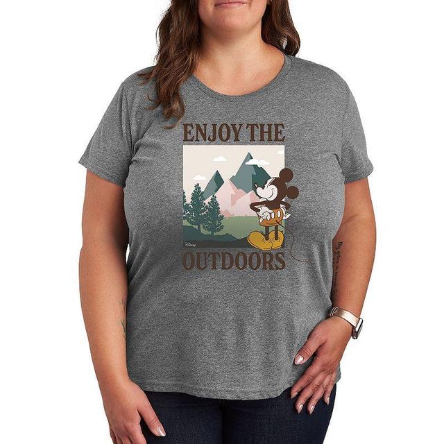 Disneys Mickey Mouse Plus Enjoy The Outdoors Graphic Tee, Womens Product Image