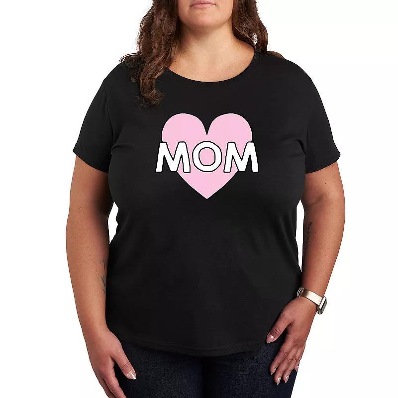 Plus Mom Heart Graphic Tee, Womens Product Image