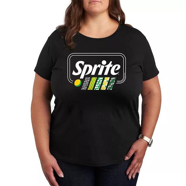 Plus Sprite Pattern Stripes Graphic Tee, Womens Heather Grey Product Image