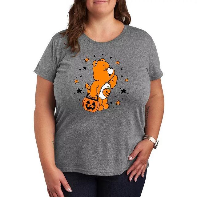 Plus Size Care Bears Halloween Trick Or Sweet Graphic Tee, Womens Grey Gray Product Image