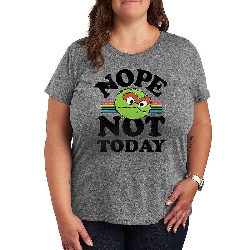 Plus Sesame Street Nope Not Today Graphic Tee, Womens Product Image