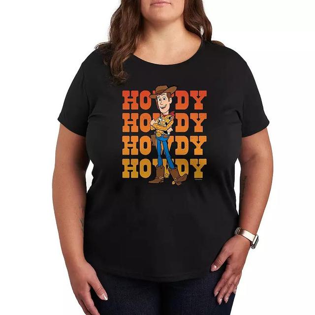 Disney / Pixars Toy Story Woody Plus Howdy Graphic Tee, Womens Heather Grey Product Image