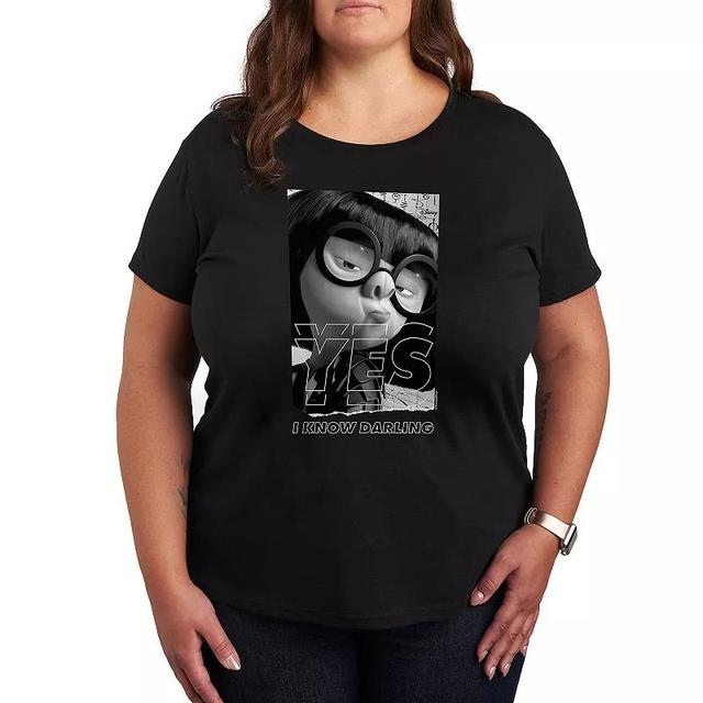 Disney / Pixars The Incredibles Edna Plus Yes Darling Graphic Tee, Womens Product Image