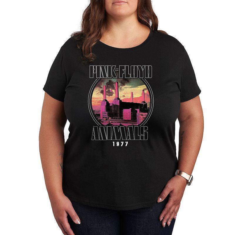 Womens Pink Floyd Animals Graphic Tee Black Product Image