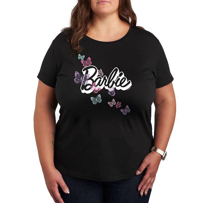 Plus Barbie Butterfly Logo Graphic Tee, Girls Product Image