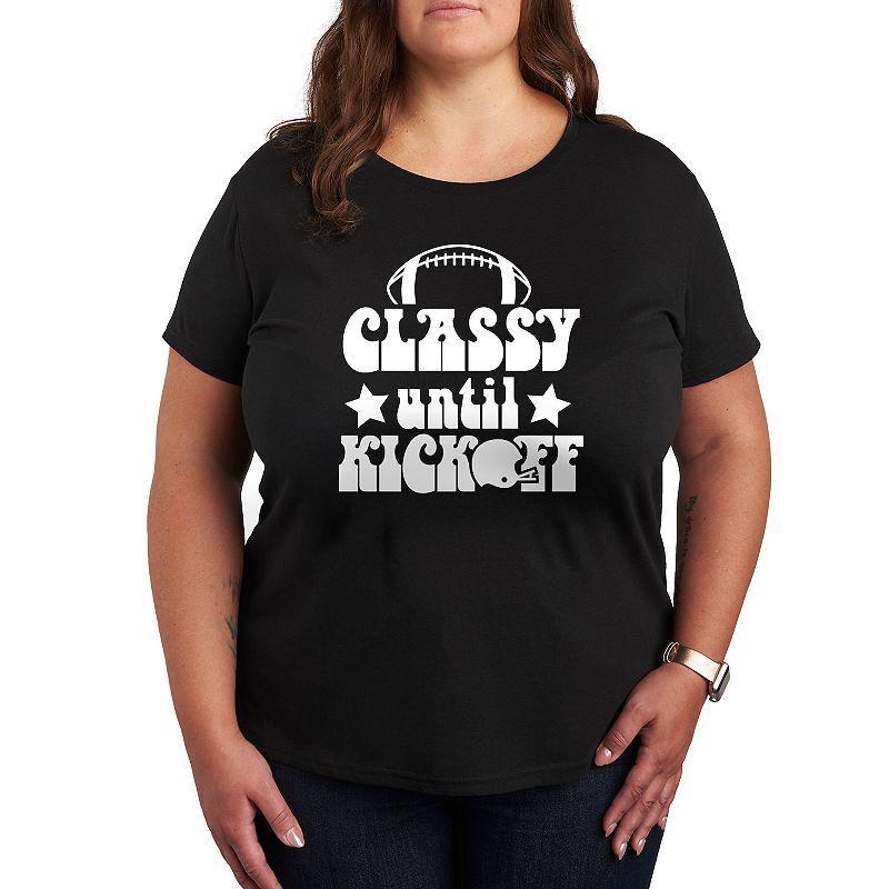 Plus Size Classy Until Kickoff Graphic Tee, Womens product image