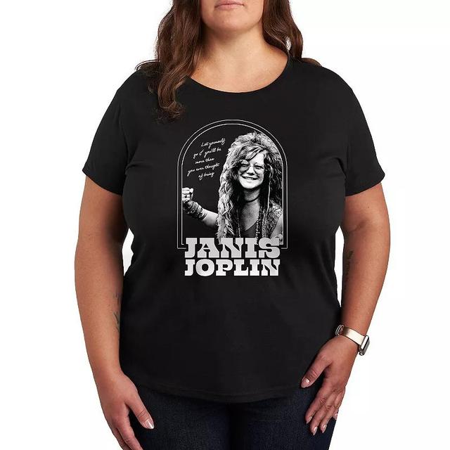 Plus Janis Joplin Let Yourself Go Graphic Tee, Womens Product Image