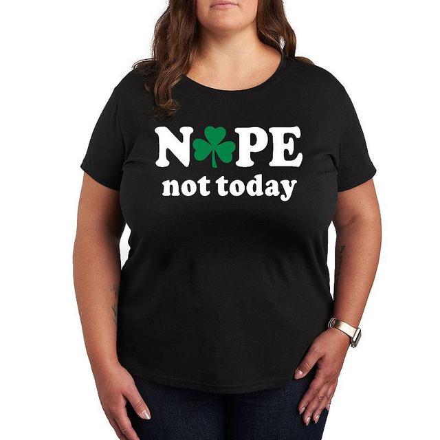 Plus Nope Not Today Clover Graphic Tee, Womens Product Image