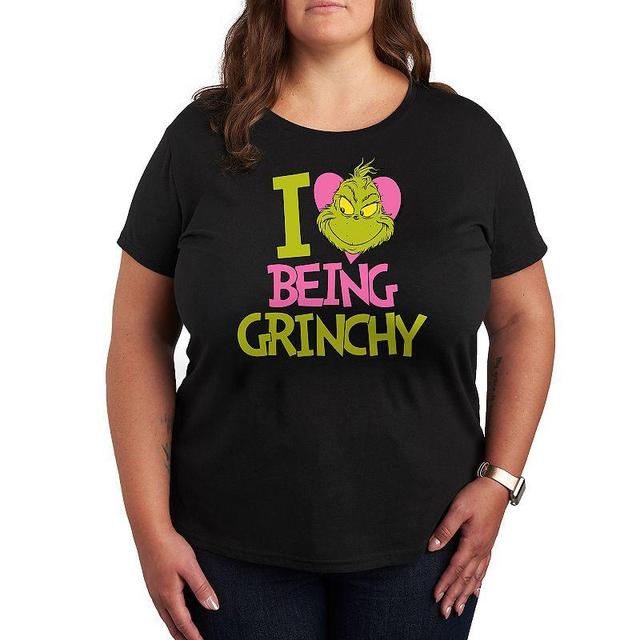 Plus Grinch I Love Being Grinchy Graphic Tee, Womens Product Image