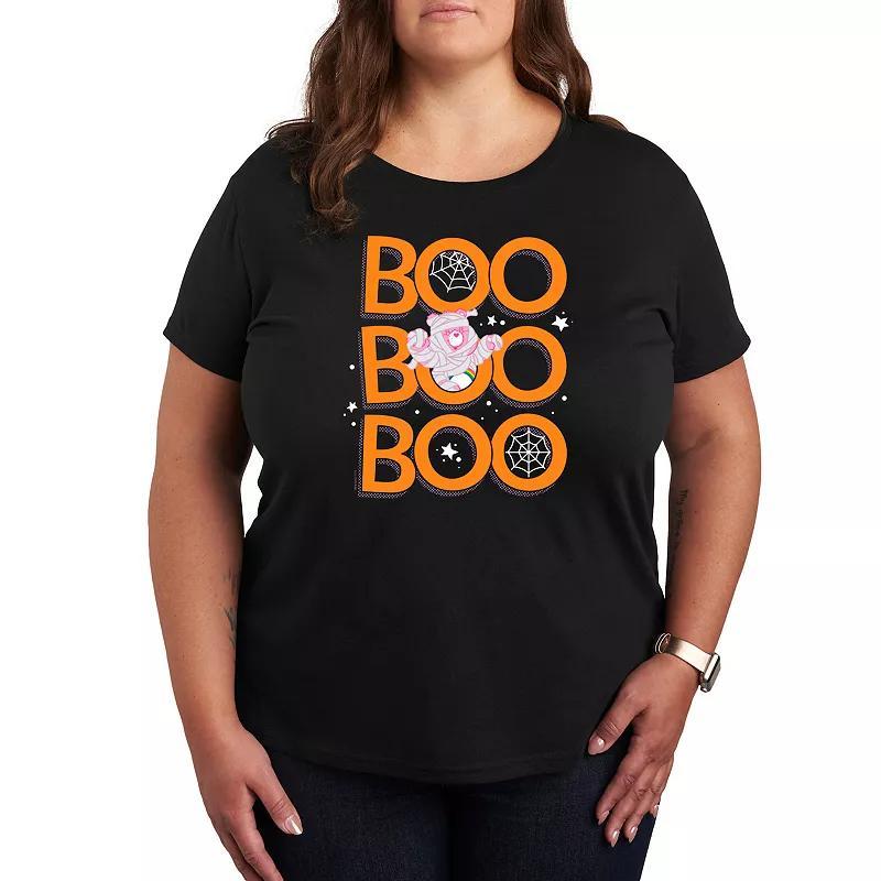 Plus Size Care Bears Boo Mummy Halloween Graphic Tee, Womens Heather Grey Product Image