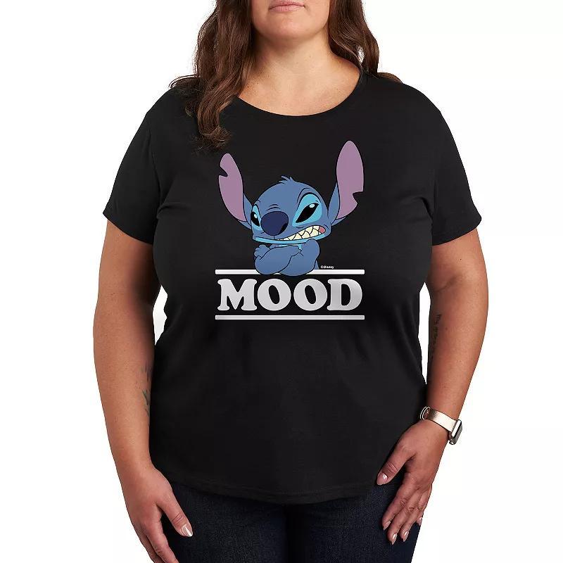 Disneys Lilo & Stitch Plus Mood Graphic Tee, Womens Product Image