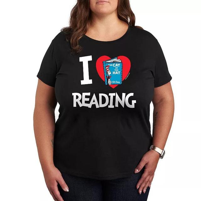 Plus Dr. Seuss I Love Reading Graphic Tee, Womens Product Image