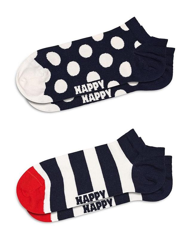 Happy Socks Mens 2-Pack Big Dot Stripe Low Socks Product Image