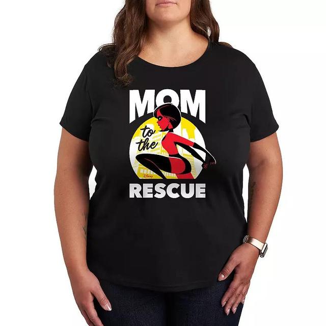 Disney / Pixars The Incredibles Plus Mom Rescue Graphic Tee, Womens Grey Royal Blue Product Image