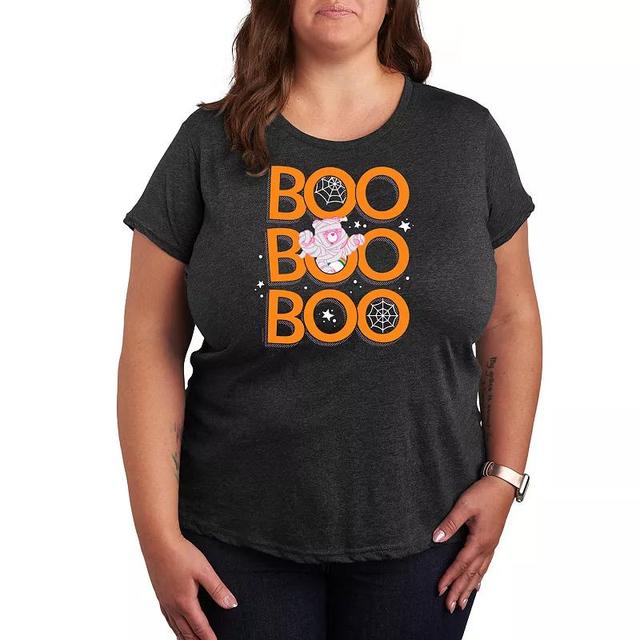 Plus Size Care Bears Boo Mummy Halloween Graphic Tee, Womens Heather Grey Product Image