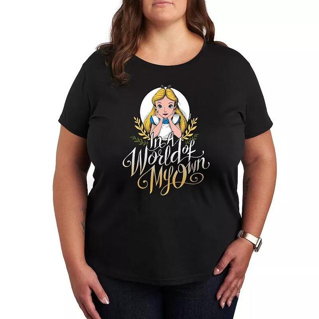 Disneys Alice in Wonderland Plus In A World Of My Own Graphic Tee, Womens Product Image