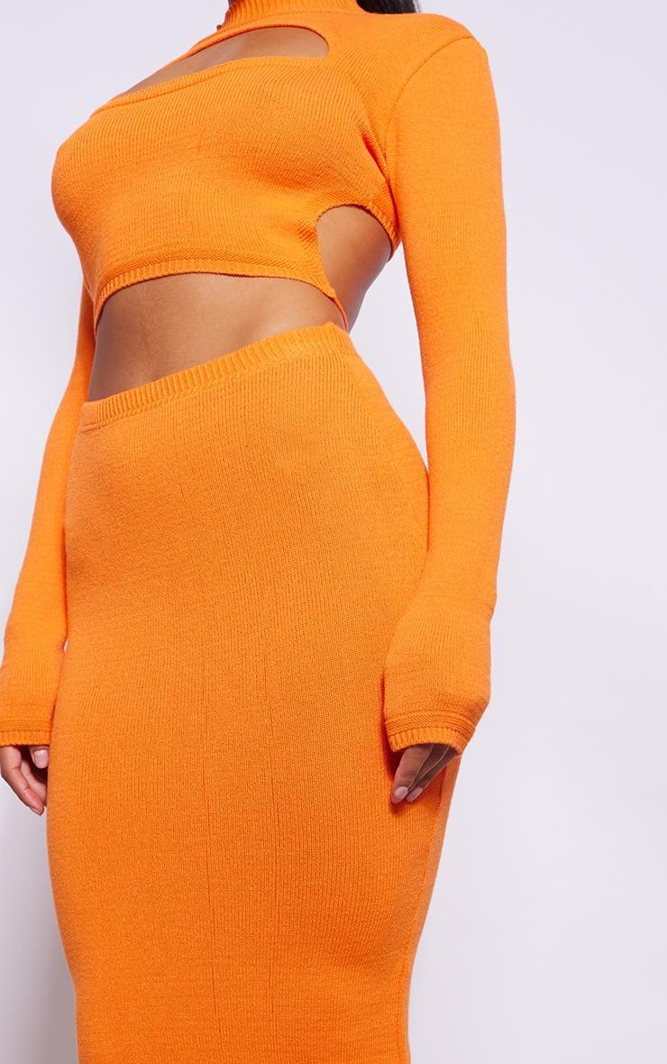 Orange Maxi Knitted Skirt Product Image