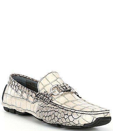 Donald Pliner Mens Dacio Exotic Print Drivers Product Image