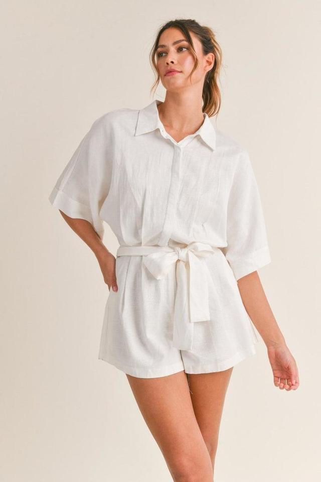 Button Down Romper Product Image