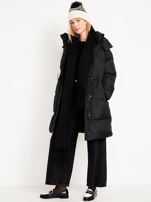 Water-Resistant Quilted Long Puffer Jacket Product Image