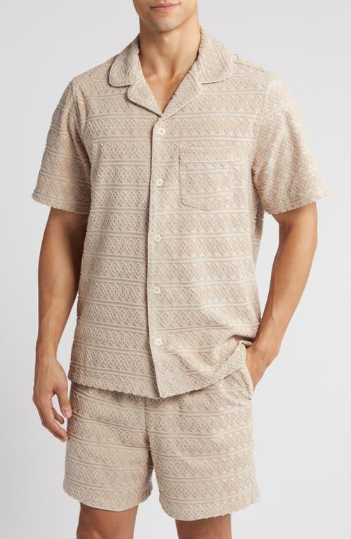 UGG(r) Tasman Jacquard French Terry Braid Button-Up Shirt Product Image