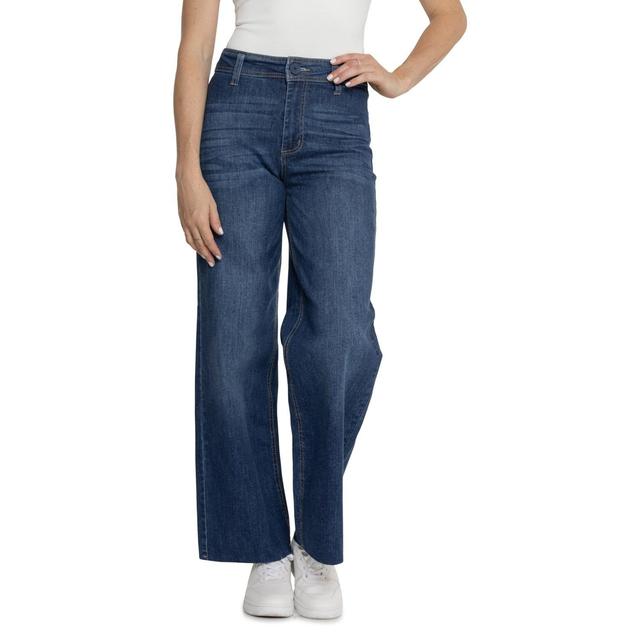 OAT NEW YORK Wide-Leg Unhemmed Denim Jeans - High Rise Product Image